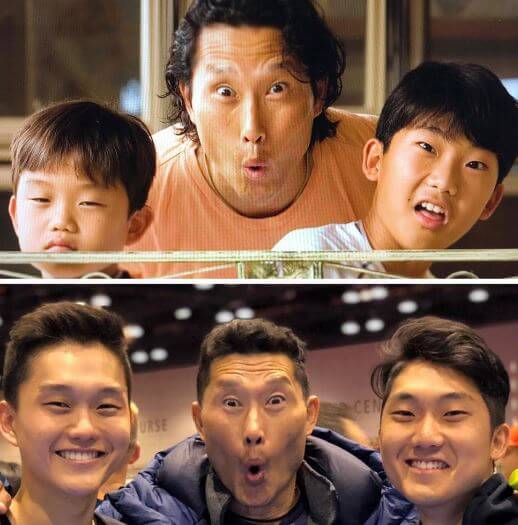 Mia Dae Kim husband Daniel Dae Kim and two sons Zander and Jackson then and now.